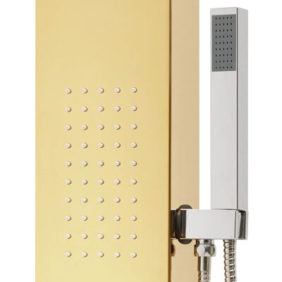 vidaXL Panelový sprchový systém nerezová ocel 201 zlatá