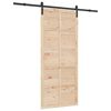 vidaXL Posuvn&eacute; dveře Př&iacute;rodn&iacute; 100 x 208 cm Masivn&iacute; borovicov&eacute; dřevo