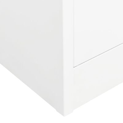 vidaXL Šatní skříň bílá 80 x 50 x 180 cm ocel
