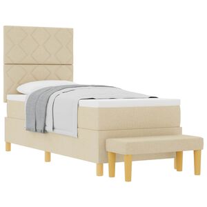 vidaXL Postel s boxspringem s pol&scaron;t&aacute;řem Kr&eacute;mov&aacute; 200 x 80 cm textil