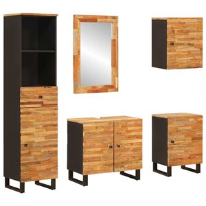 vidaXL Koupelnov&eacute; sady 5 ks Př&iacute;rodn&iacute; 38 x 33 x 160 cm