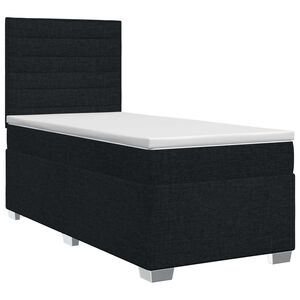 vidaXL Postel boxspring s matrac&iacute; Čern&aacute; 80 x 200 cm Textil