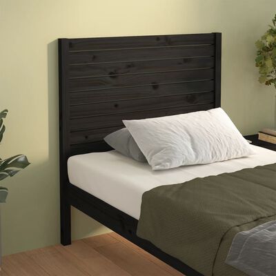 vidaXL Čelo postele černé 96 x 4 x 100 cm masivní borovice