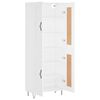 vidaXL Skř&iacute;ň highboard b&iacute;l&aacute; 69,5 x 34 x 180 cm kompozitn&iacute; dřevo