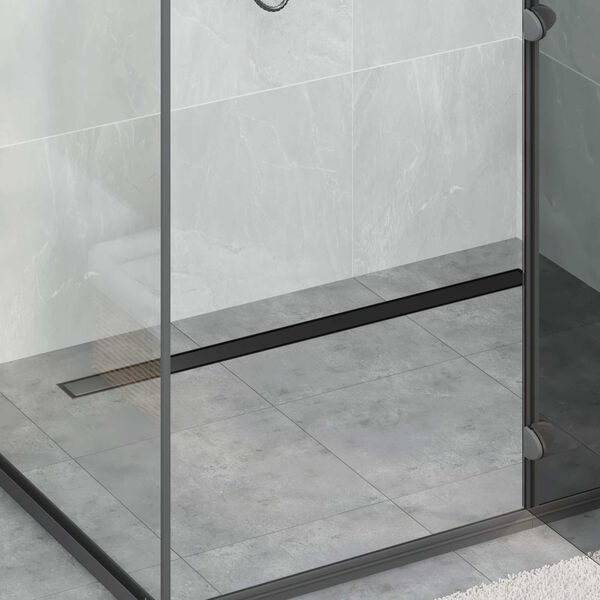 vidaXL Sprchov&yacute; odtok 2 v 1 s 360&deg; sifonem Čern&aacute; 100 cm