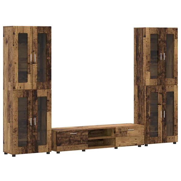 vidaXL Sestava TV skř&iacute;něk s polic&iacute; FLORIN Star&eacute; dřevo kompozitn&iacute; dřevo