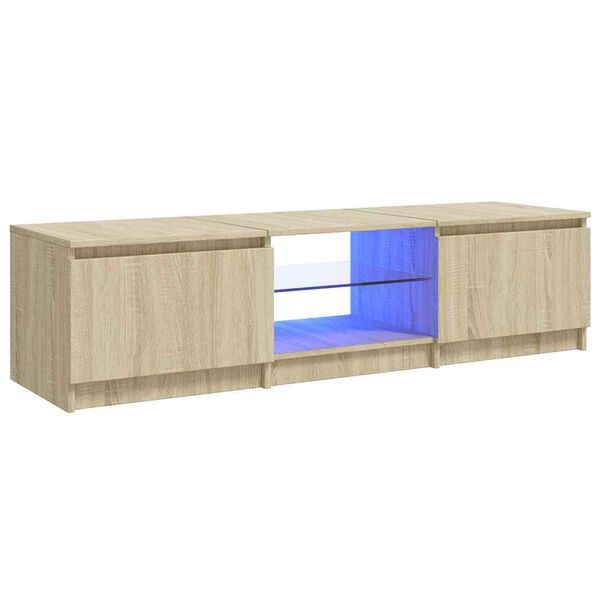 vidaXL TV skř&iacute;ňka s LED osvětlen&iacute;m dub sonoma 140 x 40 x 36 cm