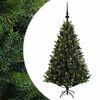 vidaXL Uměl&yacute; v&aacute;nočn&iacute; stromek s baňkami 120 cm 150 LED Tepl&aacute; b&iacute;l&aacute;