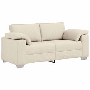 vidaXL Sofa pro dvě osoby B&eacute;žov&aacute; 180 cm Lněn&aacute; směs
