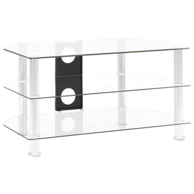 vidaXL TV stolek průhledný 75 x 40 x 40 cm tvrzené sklo