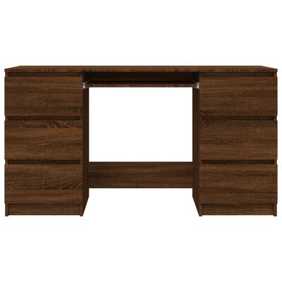 vidaXL Psací stůl hnědý dub 140 x 50 x 77 cm kompozitní dřevo