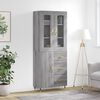 vidaXL Skř&iacute;ň highboard &scaron;ed&aacute; sonoma 69,5 x 34 x 180 cm kompozitn&iacute; dřevo