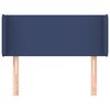 vidaXL Čelo postele typu u&scaron;&aacute;k modr&eacute; 103 x 16 x 78/88 cm textil