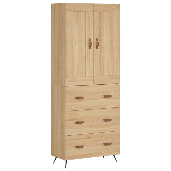 vidaXL Skř&iacute;ň highboard dub sonoma 69,5 x 34 x 180 cm kompozitn&iacute; dřevo