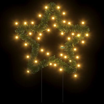 vidaXL Vánoční světelné dekorace s hroty 3 ks Hvězda 50 LED diod 29 cm