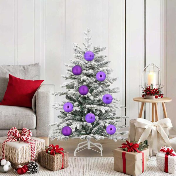 vidaXL Sada v&aacute;nočn&iacute;ch ozdob 15 pcs Lila Plast