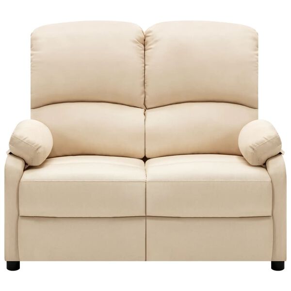 vidaXL 2m&iacute;stn&aacute; polohovac&iacute; pohovka kr&eacute;mov&aacute; textil