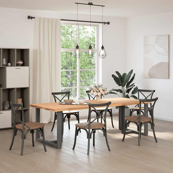 vidaXL Nohy k jídelnímu stolu ve tvaru T, 2 ks, antracitové, 90 x 35 x (72-73) cm, ocel