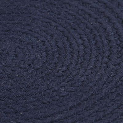 vidaXL Prostírání 4 ks námořnická modrá 38 cm kulaté bavlna