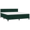 vidaXL Box spring postel s matrac&iacute; tmavě zelen&aacute; 180x200 cm samet