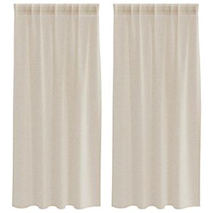 vidaXL Voile Z&aacute;clona 2 ks P&iacute;skov&aacute; 140 x 175 cm Polyester