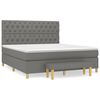 vidaXL Box spring postel s matrac&iacute; tmavě &scaron;ed&aacute; 160x200 cm textil