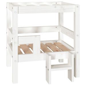 vidaXL Pel&iacute;&scaron;ek pro psy b&iacute;l&yacute; 55,5 x 53,5 x 60 cm masivn&iacute; borovice