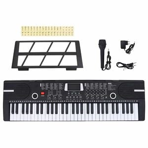 vidaXL 61 kl&aacute;ves Piano Electric Keyboard s hudebn&iacute;m stojanem pro děti