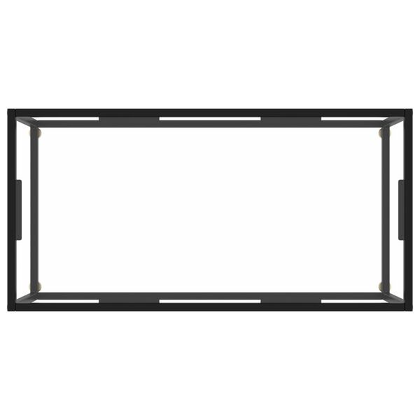 vidaXL Konferenční stolek černý s tvrzeným sklem 100 x 50 x 35 cm