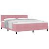 vidaXL Postel s boxspringem s matrac&iacute; s čelo Růžov&aacute; 180 x 200 cm samet