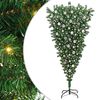 vidaXL Uměl&yacute; v&aacute;nočn&iacute; stromek s převr&aacute;cen&yacute;m designem a sadou koul&iacute; PVC
