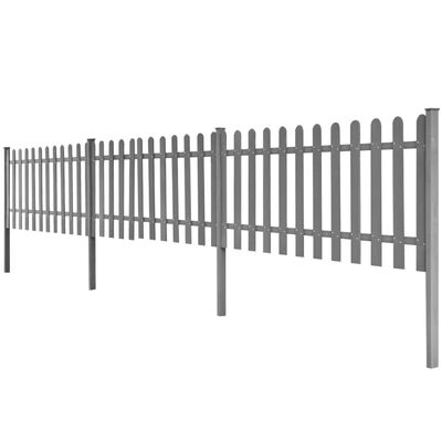vidaXL Laťkový plot se sloupky 3 ks WPC 600 x 80 cm