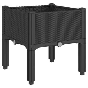 vidaXL Zahradn&iacute; truhl&iacute;k s nohami čern&yacute; 40 x 40 x 42 cm PP