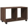 vidaXL Skř&iacute;ňka na kolečk&aacute;ch hněd&yacute; dub 72x33x42,5 cm kompozitn&iacute; dřevo