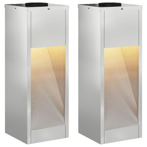 vidaXL Sol&aacute;rn&iacute; LED osvětlen&iacute; cesty 2 ks Tepl&aacute; b&iacute;l&aacute; 18 x 18 x 50 cm