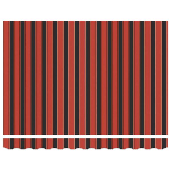 vidaXL Budsorovatelné zastřešení Oranžová a hnědá 300x250 cm textil