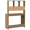 vidaXL Psac&iacute; stůl s policemi dub artisan 102x45x148cm kompozitn&iacute; dřevo