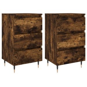 vidaXL Nočn&iacute; stolky 2 ks kouřov&yacute; dub 44 x 35 x 69 cm kompozitn&iacute; dřevo