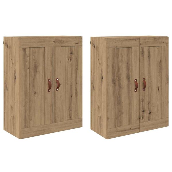 vidaXL N&aacute;stěnn&aacute; skř&iacute;ň N&aacute;stěnn&yacute; 2 pcs Artisanov&yacute; dub 69,5 x 34 x 90 cm