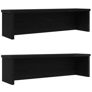 vidaXL kuchyňsk&eacute; reg&aacute;ly stohovateln&eacute; 2 pcs čern&yacute; 60x15x16 cm