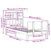 vidaXL Postel s knihovnou bez matrace 100 x 200 cm masivn&iacute; borovice
