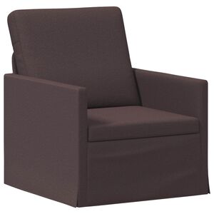 vidaXL Jednolůžkov&aacute; pohovka Tmavě hněd&aacute; 70 x 81 x 82 cm Textil