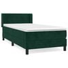 vidaXL Box spring postel s matrac&iacute; tmavě zelen&aacute; 90x190 cm samet