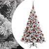 vidaXL Uměl&yacute; v&aacute;nočn&iacute; stromek s baňkami 120 cm 150 LED Tepl&aacute; b&iacute;l&aacute;