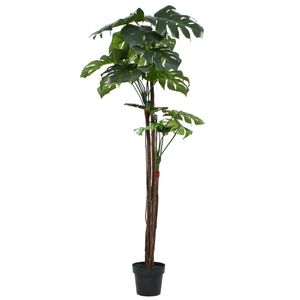 vidaXL Uměl&aacute; rostlina monstera s květin&aacute;čem 170 cm zelen&aacute;