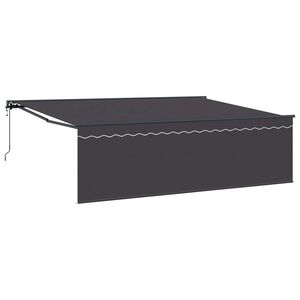 vidaXL Stahovac&iacute; mark&yacute;za Antracit 450 &times; 350 cm Polyester a hlin&iacute;k