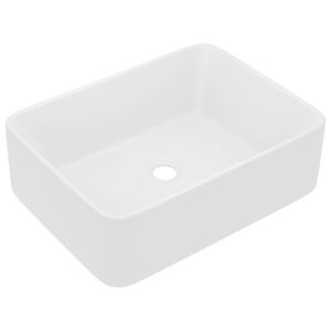 vidaXL Luxusn&iacute; umyvadlo matn&eacute; b&iacute;l&eacute; 41 x 30 x 12 cm keramick&eacute;