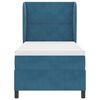 vidaXL Postel s boxspringem s čelo Tmavě modr&aacute; 200 x 90 cm Polyester