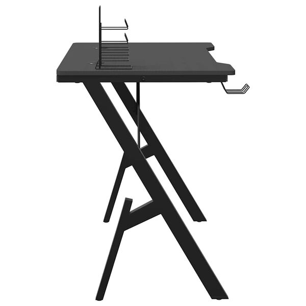 vidaXL Hern&iacute; stůl s nohami ve tvaru Y čern&yacute; 90 x 60 x 75 cm