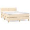 vidaXL Box spring postel s matrac&iacute; kr&eacute;mov&aacute; 140x200 cm textil